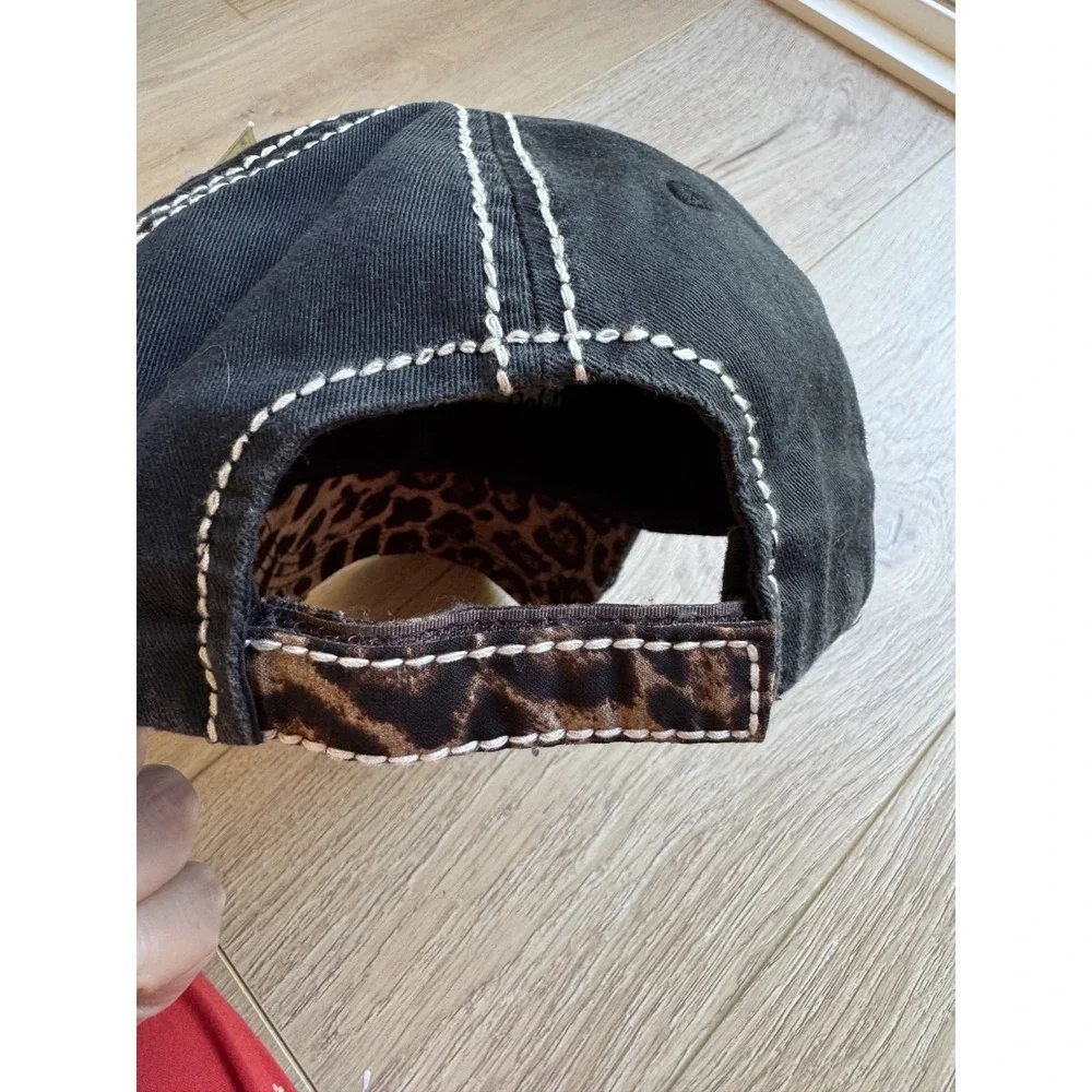 NWT KB ETHOS Happy Camper Hat Baseball Cap Embroidered Vintage RV Trailer